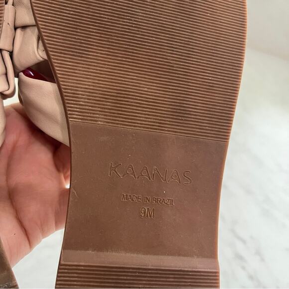 KAANAS Belinha Basketweave Leather Flat Sandals - Picture 8 of 8